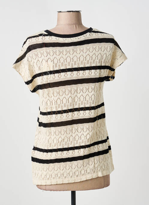 Top stretch manches courtes beige STREET ONE femme