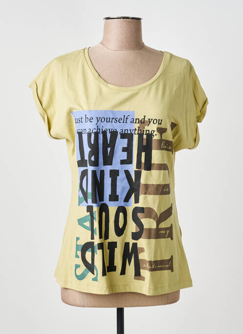 T-shirt sérigraphie manches courtes vert CREAM femme