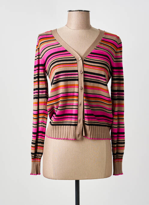 Gilet manches longues marron CREAM femme