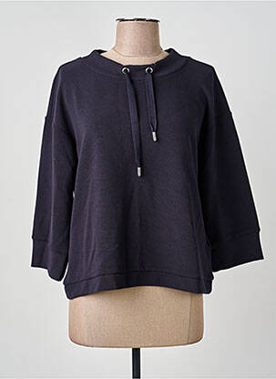 Sweat-shirt stretch manches 3/4 bleu STREET ONE femme