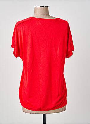 T-shirt col v manches courtes rouge CECIL femme