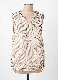 Top coupe fluide sans manche beige STREET ONE femme