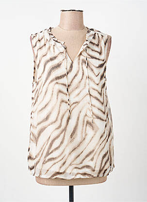 Top coupe fluide sans manche beige STREET ONE femme