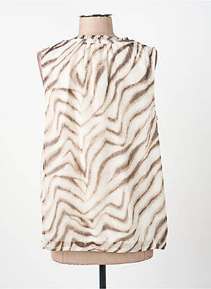Top coupe fluide sans manche beige STREET ONE femme