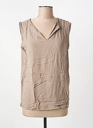 Top coupe fluide sans manche marron STREET ONE femme