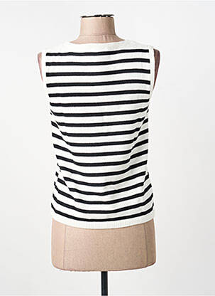 Pull coupe cintrée sans manche noir STREET ONE femme