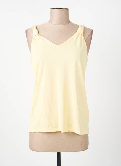 T-shirt col v fines bretelles jaune STREET ONE femme
