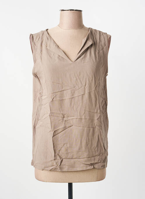 Top coupe fluide sans manche marron STREET ONE femme