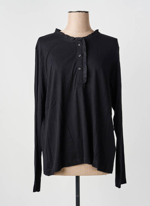 T-shirt coupe cintrée manches longues noir CREAM femme