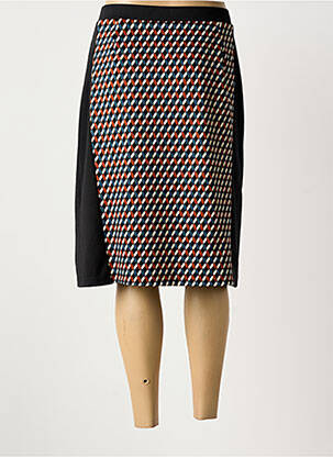 Jupe mi-longue stretch noir GUY DUBOUIS femme
