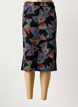 Jupe mi-longue coupe droite noir GUY DUBOUIS femme