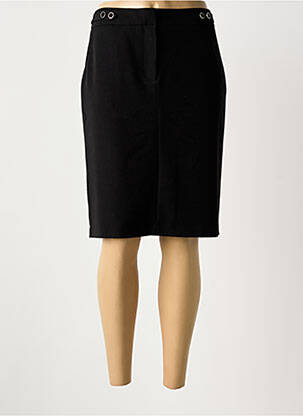 Jupe mi-longue taille à pinces noir JULIE GUERLANDE femme