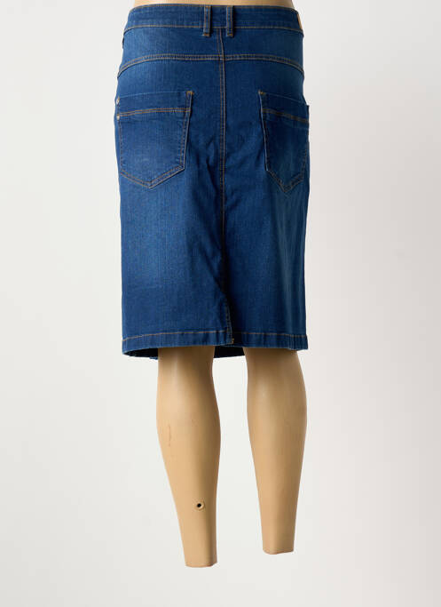 Jupe mi-longue stretch bleu BRANDTEX femme