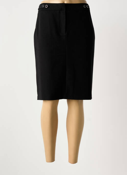 Jupe mi-longue taille à pinces noir JULIE GUERLANDE femme