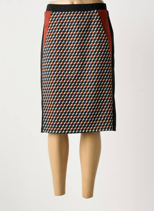 Jupe mi-longue noir GUY DUBOUIS femme