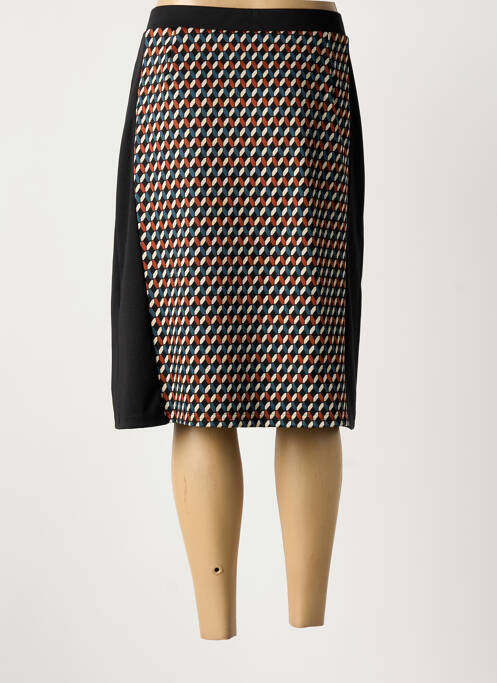 Jupe mi-longue noir GUY DUBOUIS femme