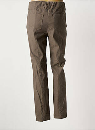 Pantalon droit stretch taille normale vert ADELINA BY SCHEITER femme