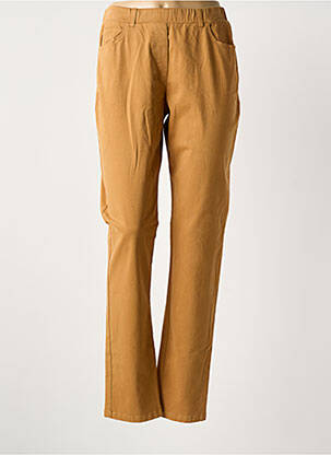 Pantalon droit stretch taille normale marron GUY DUBOUIS femme