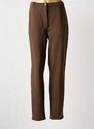 Pantalon droit stretch taille normale marron BRANDTEX femme