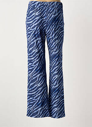 Pantalon droit stretch taille normale bleu GEISHA femme