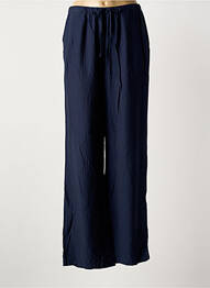Pantalon droit tissage popeline taille normale bleu CREAM femme