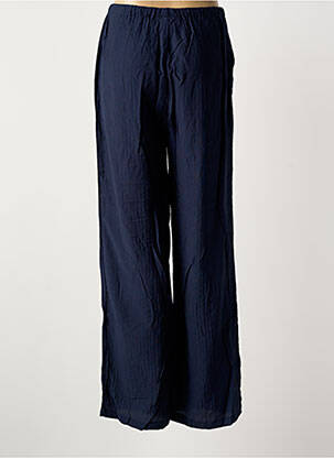 Pantalon droit tissage popeline taille normale bleu CREAM femme