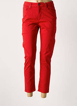 Pantalon 7/8 stretch taille normale rouge LEE COOPER femme