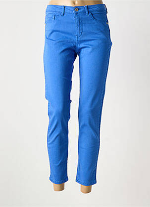 Pantalon 7/8 stretch taille normale bleu C'EST BEAU LA VIE femme