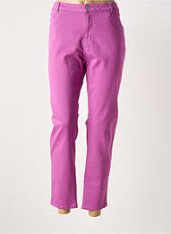 Pantalon 7/8 stretch taille normale violet C'EST BEAU LA VIE femme
