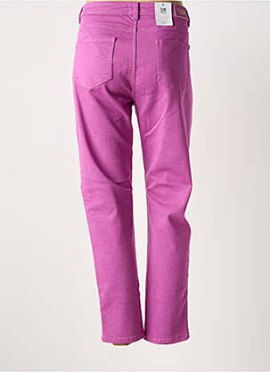 Pantalon 7/8 stretch taille normale violet C'EST BEAU LA VIE femme