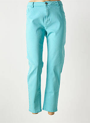 Pantalon droit stretch taille normale bleu C'EST BEAU LA VIE femme