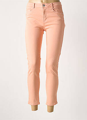 Pantalon 7/8 stretch taille normale orange C'EST BEAU LA VIE femme
