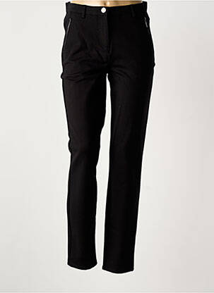 Pantalon slim tissage popeline taille normale noir BRANDTEX femme