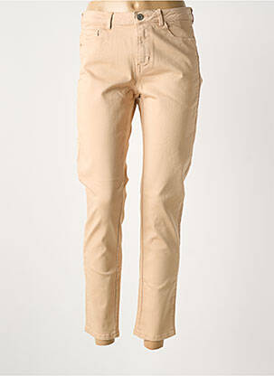 Pantalon 7/8 stretch taille normale beige C'EST BEAU LA VIE femme