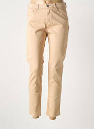 Pantalon 7/8 stretch taille normale beige C'EST BEAU LA VIE femme