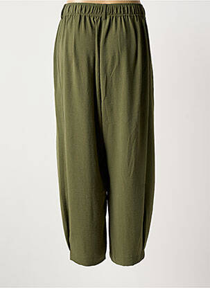 Pantalon large tissage popeline taille normale vert MAT. femme