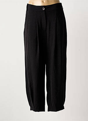Pantalon large tissage popeline taille normale noir MAT. femme
