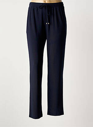 Pantalon droit stretch taille normale bleu GEISHA femme