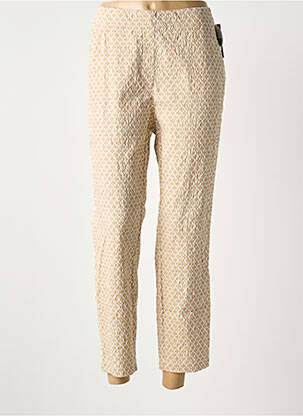 Pantalon 7/8 stretch taille normale beige ADELINA BY SCHEITER femme