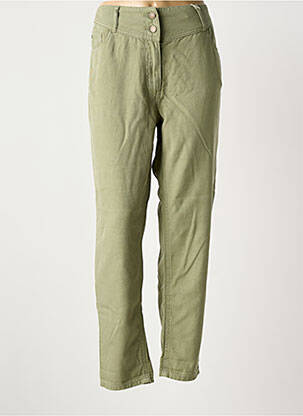 Pantalon droit vert C'EST BEAU LA VIE femme