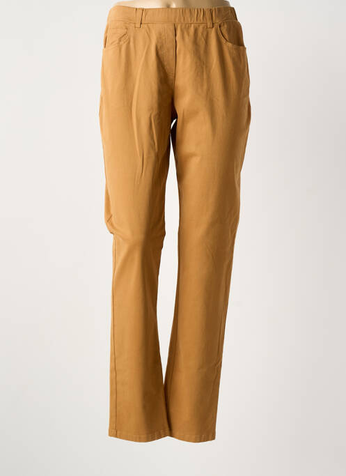 Pantalon droit stretch taille normale marron GUY DUBOUIS femme