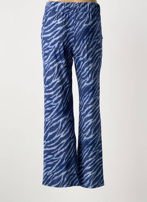 Pantalon droit stretch taille normale bleu GEISHA femme
