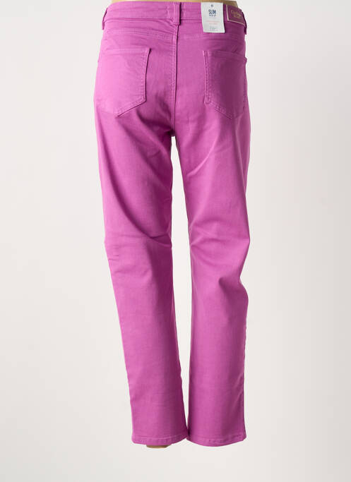 Pantalon 7/8 stretch taille normale violet C'EST BEAU LA VIE femme