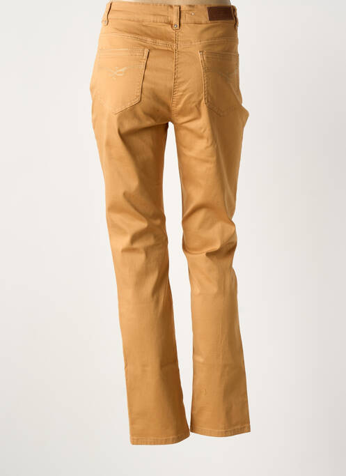 Pantalon droit stretch taille normale marron JULIE GUERLANDE femme