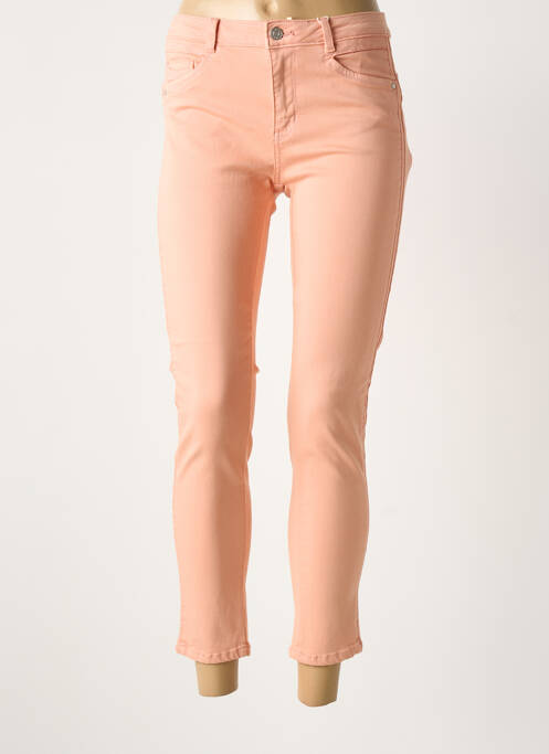 Pantalon 7/8 stretch taille normale orange C'EST BEAU LA VIE femme