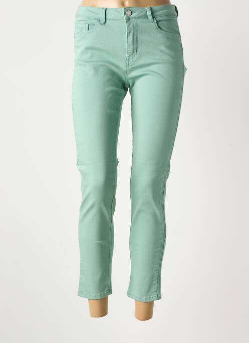 Pantalon 7/8 stretch taille normale vert C'EST BEAU LA VIE femme