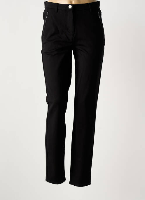 Pantalon slim tissage popeline taille normale noir BRANDTEX femme