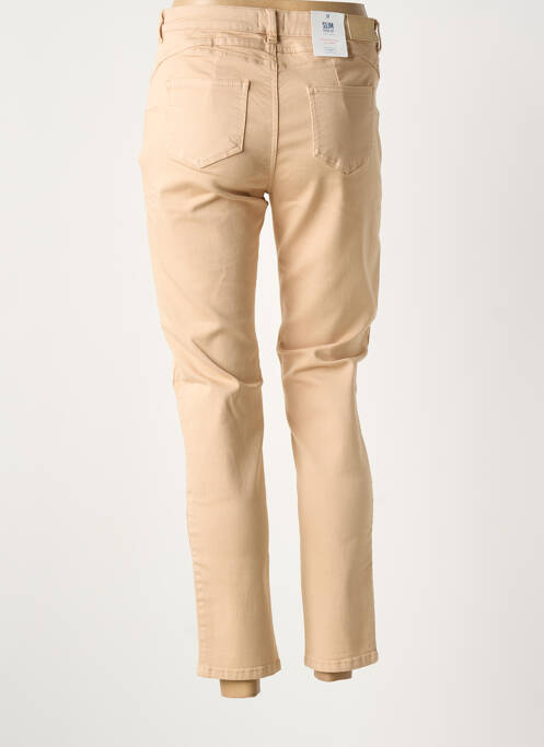 Pantalon 7/8 stretch taille normale beige C'EST BEAU LA VIE femme