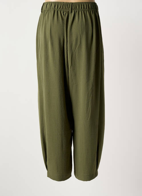 Pantalon large tissage popeline taille normale vert MAT. femme