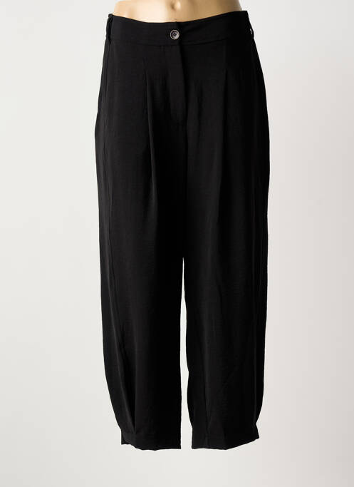 Pantalon large tissage popeline taille normale noir MAT. femme